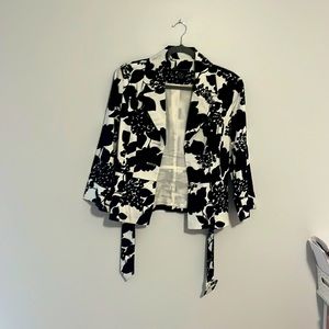 Black and white blazer
